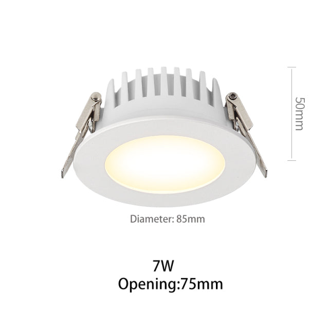 BRGT Waterproof LED Spotlights Recessed Ceiling Lamp White 7W 10W Downlight 110V 220V For Kitchen Bathroom Indoor Outdoor Lighting