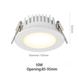 BRGT Waterproof LED Spotlights Recessed Ceiling Lamp White 7W 10W Downlight 110V 220V For Kitchen Bathroom Indoor Outdoor Lighting