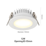 BRGT Waterproof LED Spotlights Recessed Ceiling Lamp White 7W 10W Downlight 110V 220V For Kitchen Bathroom Indoor Outdoor Lighting