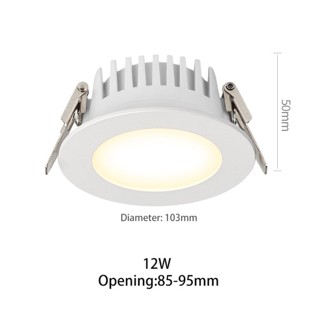 BRGT Waterproof LED Spotlights Recessed Ceiling Lamp White 7W 10W Downlight 110V 220V For Kitchen Bathroom Indoor Outdoor Lighting