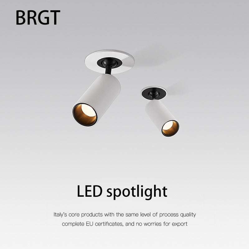 BRGT Borderless LED Spotlights Recessed Downlight 3W Aluminum White Ceiling Lamp Foco 110V 220V for Kitchen Shop Indoor Lighting