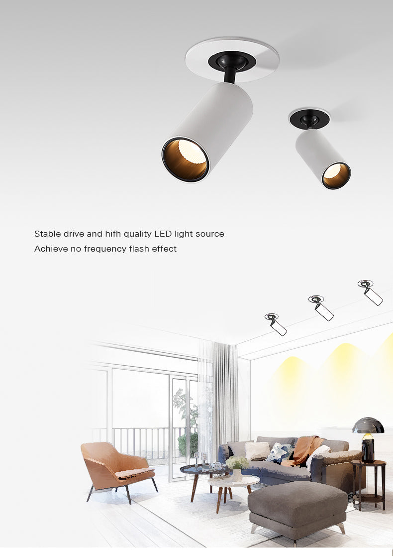 BRGT Borderless LED Spotlights Recessed Downlight 3W Aluminum White Ceiling Lamp Foco 110V 220V for Kitchen Shop Indoor Lighting