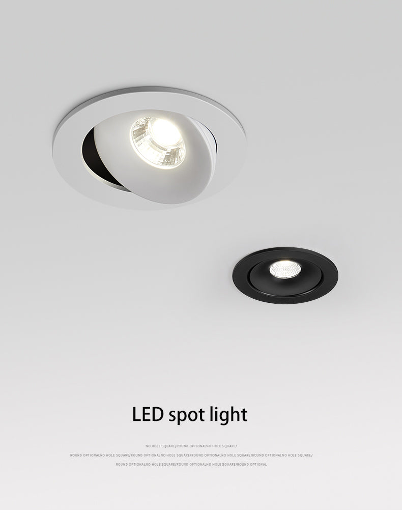 BRGT LED Spotlights Recessed Ceiling Lamp Aluminum White 3W 5W 7W 12W Rotatable Downlight 110V 220V For Kitchen Home Indoor Lighting