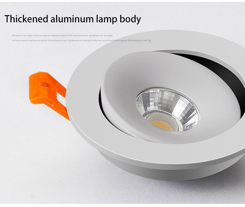 BRGT LED Spotlights Recessed Ceiling Lamp Aluminum White 3W 5W 7W 12W Rotatable Downlight 110V 220V For Kitchen Home Indoor Lighting