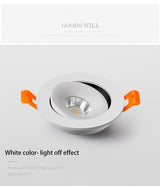 BRGT LED Spotlights Recessed Ceiling Lamp Aluminum White 3W 5W 7W 12W Rotatable Downlight 110V 220V For Kitchen Home Indoor Lighting