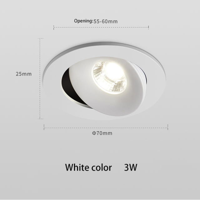 BRGT LED Spotlights Recessed Ceiling Lamp Aluminum White 3W 5W 7W 12W Rotatable Downlight 110V 220V For Kitchen Home Indoor Lighting
