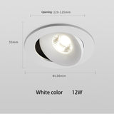 BRGT LED Spotlights Recessed Ceiling Lamp Aluminum White 3W 5W 7W 12W Rotatable Downlight 110V 220V For Kitchen Home Indoor Lighting