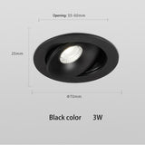 BRGT LED Spotlights Recessed Ceiling Lamp Aluminum White 3W 5W 7W 12W Rotatable Downlight 110V 220V For Kitchen Home Indoor Lighting