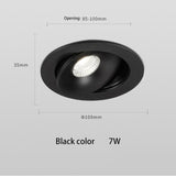 BRGT LED Spotlights Recessed Ceiling Lamp Aluminum White 3W 5W 7W 12W Rotatable Downlight 110V 220V For Kitchen Home Indoor Lighting