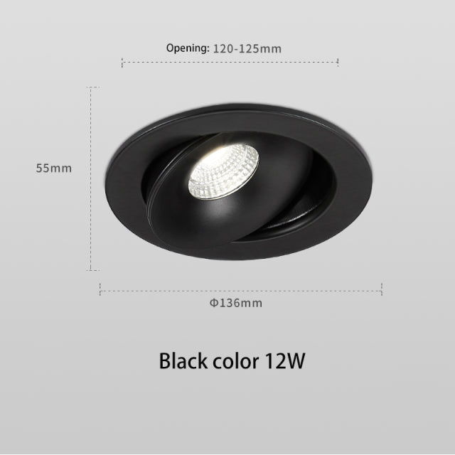 BRGT LED Spotlights Recessed Ceiling Lamp Aluminum White 3W 5W 7W 12W Rotatable Downlight 110V 220V For Kitchen Home Indoor Lighting