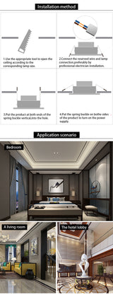 LED Downlight Recessed Ceiling Lamp 5W 9W 12W 15W Three-color dimmable/Cold white/Warm white 10PCS led Spotlight AC 220V