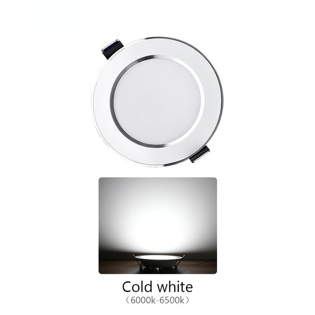 LED Downlight Recessed Ceiling Lamp 5W 9W 12W 15W Three-color dimmable/Cold white/Warm white 10PCS led Spotlight AC 220V