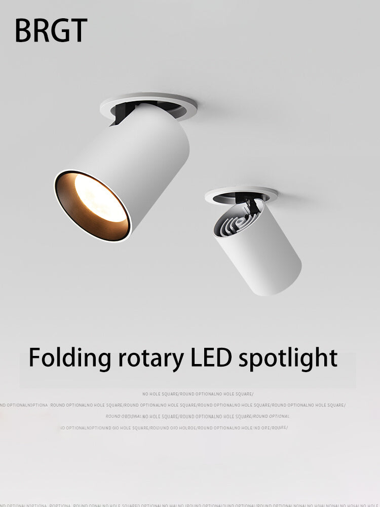 BRGT LED Spotlights 7W 12W Recessed White Black Ceiling Lamp Aluminum Adjustable Foco Downlight For Kitchen Home Indoor Lighting