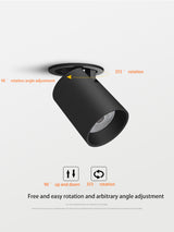 BRGT LED Spotlights 7W 12W Recessed White Black Ceiling Lamp Aluminum Adjustable Foco Downlight For Kitchen Home Indoor Lighting