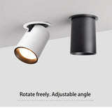 BRGT LED Spotlights 7W 12W Recessed White Black Ceiling Lamp Aluminum Adjustable Foco Downlight For Kitchen Home Indoor Lighting