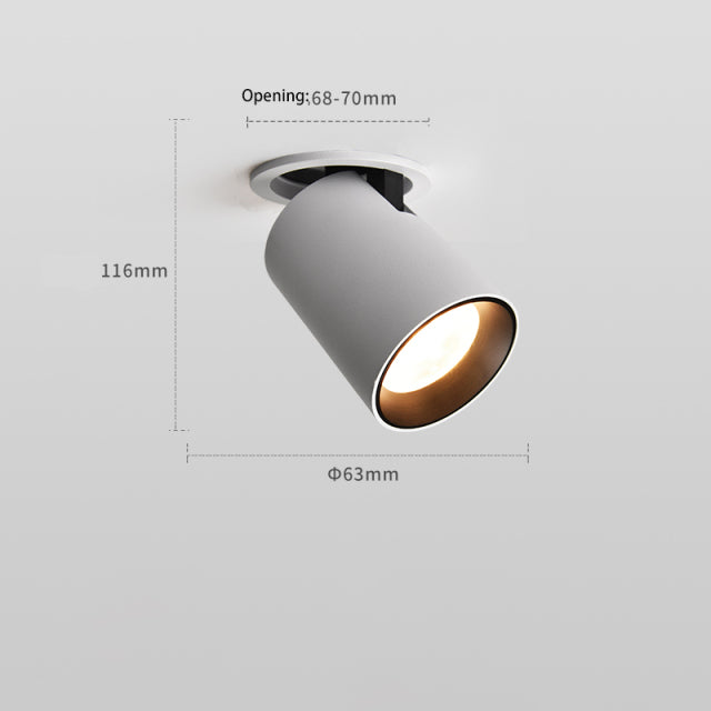 BRGT LED Spotlights 7W 12W Recessed White Black Ceiling Lamp Aluminum Adjustable Foco Downlight For Kitchen Home Indoor Lighting