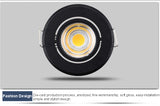 New Design Black White Recessed LED Dimmable Downlight COB 3W 5W LED Spot light LED Decoration Ceiling Lamp AC90-260V DC12V