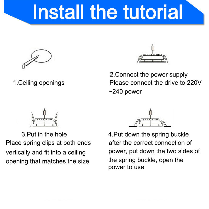 LED Downlight 3w 5w 7w 9w 12w 18w Round Recessed Lamp spot led bulb AC 220V 240V downlight Indoor LED Spot Lighting Kitchen
