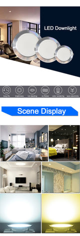 LED Downlight 3w 5w 7w 9w 12w 18w Round Recessed Lamp spot led bulb AC 220V 240V downlight Indoor LED Spot Lighting Kitchen