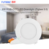 Miboxer Zigbee 3.0 FUT066Z 6W / FUT068Z 12W RGB+CCT LED Downlight AC110V 220V Ceiling Light Round Panel lamp Zigbee 3.0 Remote Control