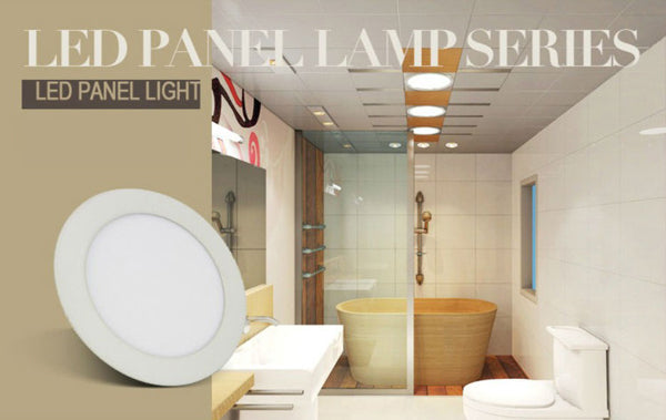 LED Ceiling Panel Light  3W 4W 6W 9W 12W 15W 25W High brightness LED Downlight with adapter AC85-265V indoor Light