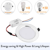 Spotlight Bulb LED Ceiling Down Light Recessed Panel Lamp 7W Dimmable AC 220V Downlight Ultra Bright Cool White Warm White