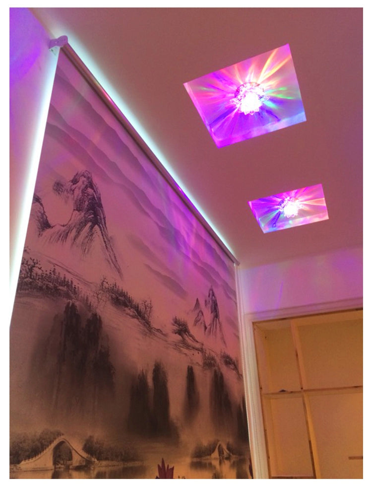 LED Surface Mounted Crystal Spotlights Recessed Downlights 5w Ceiling Lights Modern Simple Creative Energy Saving Lamps
