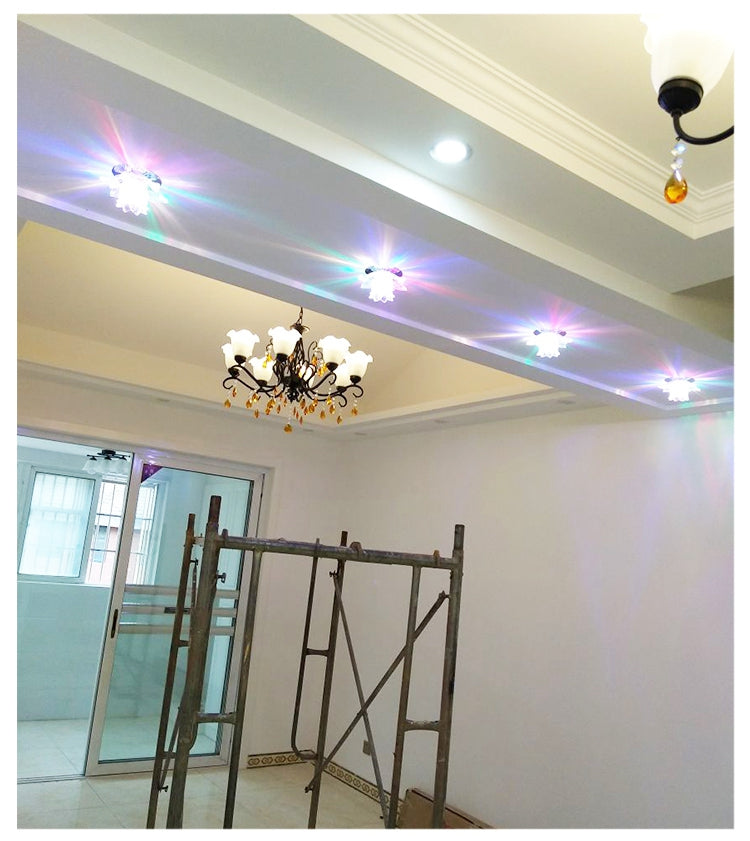 LED Surface Mounted Crystal Spotlights Recessed Downlights 5w Ceiling Lights Modern Simple Creative Energy Saving Lamps