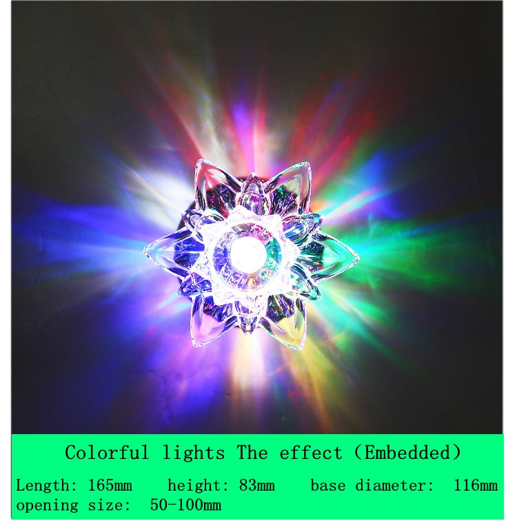 LED Surface Mounted Crystal Spotlights Recessed Downlights 5w Ceiling Lights Modern Simple Creative Energy Saving Lamps