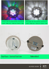 LED Surface Mounted Crystal Spotlights Recessed Downlights 5w Ceiling Lights Modern Simple Creative Energy Saving Lamps