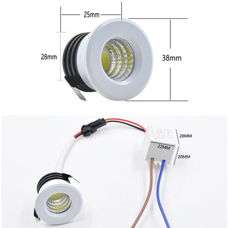 Led Spot Light 110V 220V Spotlight Lamp COB Ceiling Spots Led Downlight 3W Indoor Ceiling Lighting For Home Kitchen Bedroom