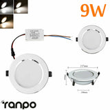 Dimmable LED Downlight Recessed Ceiling Light 3W 5W 7W 9W Positive White Warm White Home Living Room Lighting Accessories