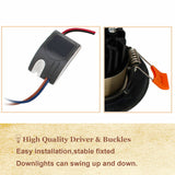 LED Recessed Ceiling Light 5W Antique Style Fixture Downlight Lamp + Driver Spotlight  Lighting 85-265V For Home Office Decor