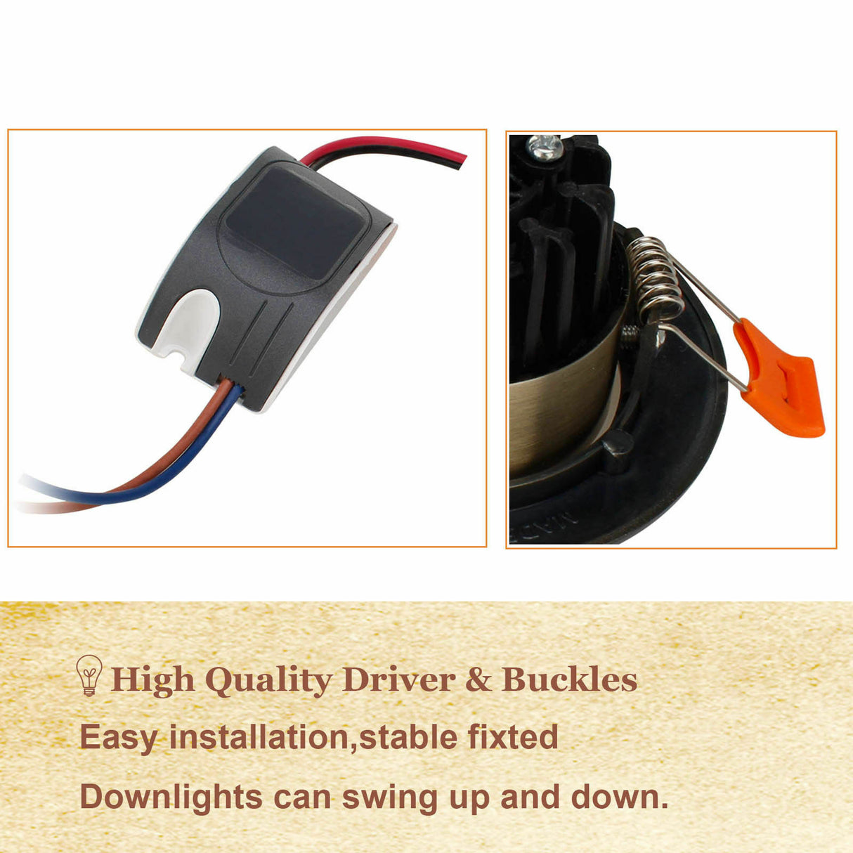 LED Recessed Ceiling Light 5W Antique Style Fixture Downlight Lamp + Driver Spotlight  Lighting 85-265V For Home Office Decor