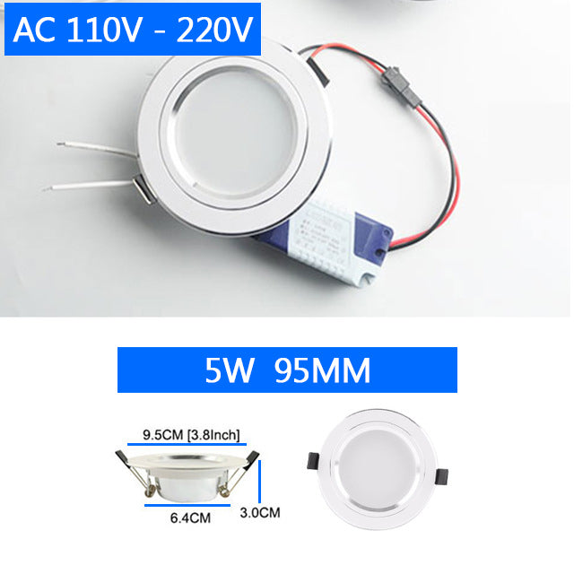 Ultra Thin LED Downlight 110V 220V Round LED Ceiling Recessed Spot Light Down Light 4pcs 3W 7W 9W 10W 12W 15W 18W spotlight