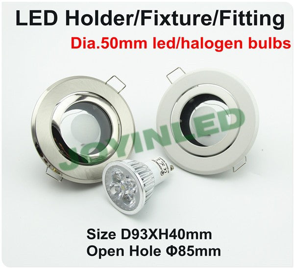 Open hole 85mm Satin nickel led downlight fitting trims for home kitchen bedroom