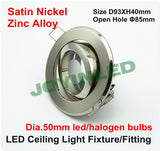 Open hole 85mm Satin nickel led downlight fitting trims for home kitchen bedroom