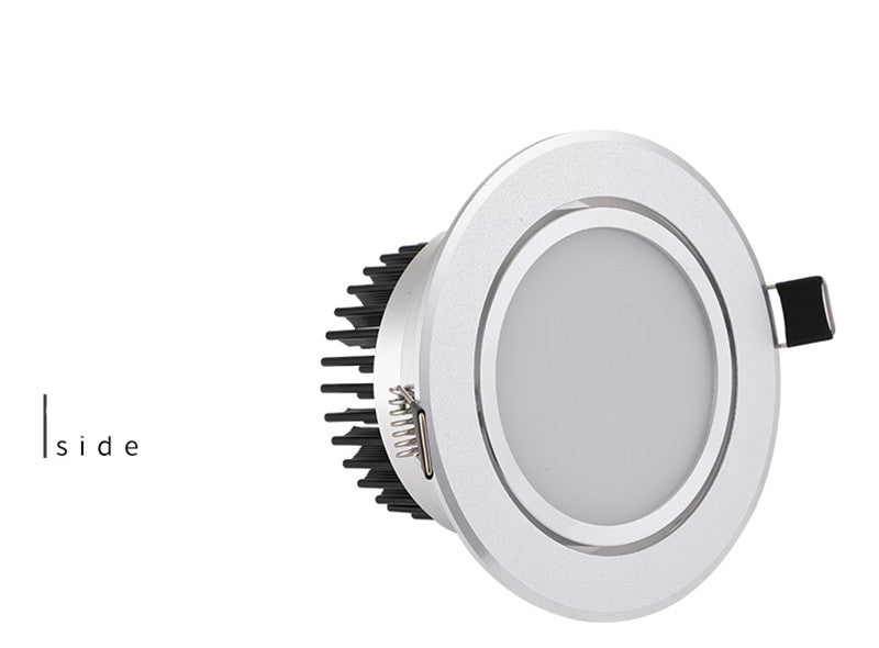 Silver Round Dimmable Recessed LED COB Downlight 5W/7W/9W/12W/15W Recessed LED Ceiling Spot Light 3000K 4000K 6000K AC90-265V