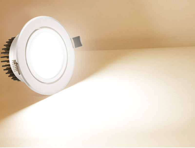 Silver Round Dimmable Recessed LED COB Downlight 5W/7W/9W/12W/15W Recessed LED Ceiling Spot Light 3000K 4000K 6000K AC90-265V