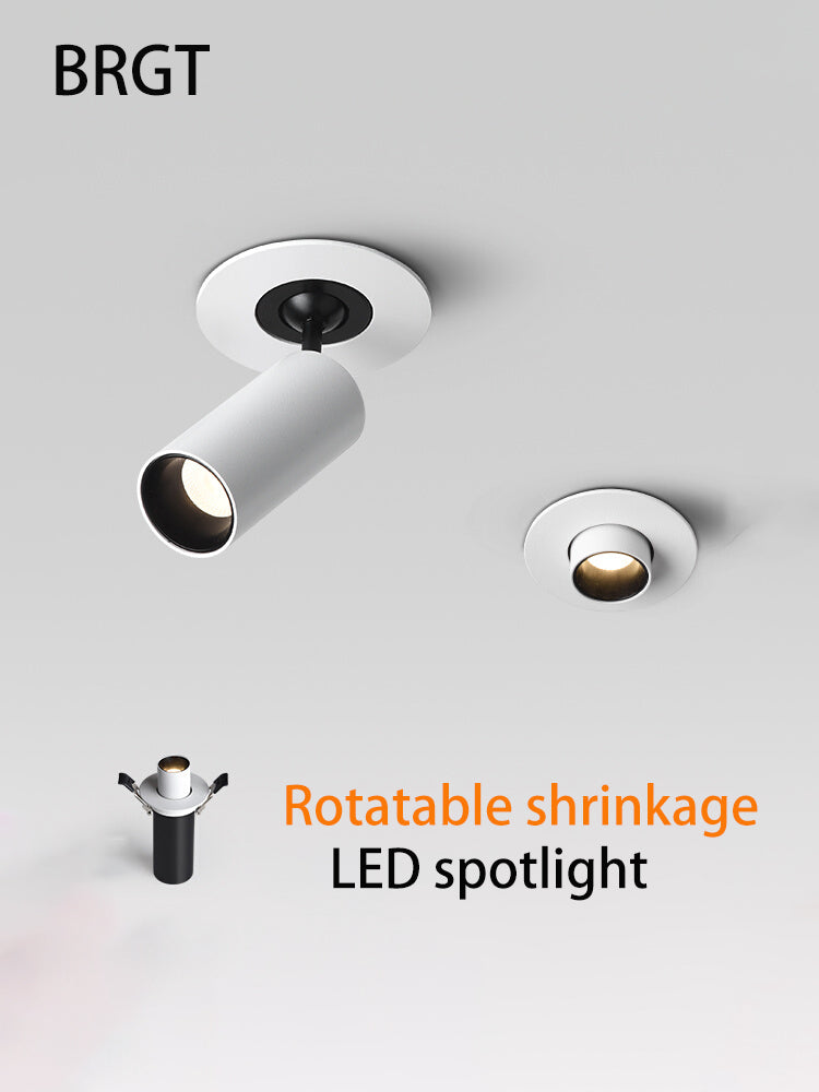BRGT Led Spotlights Recessed Ceiling Lamp Aluminum 7W Focos Downlight Rotatable For Kitchen Home Hotel 85-220V Indoor Lighting
