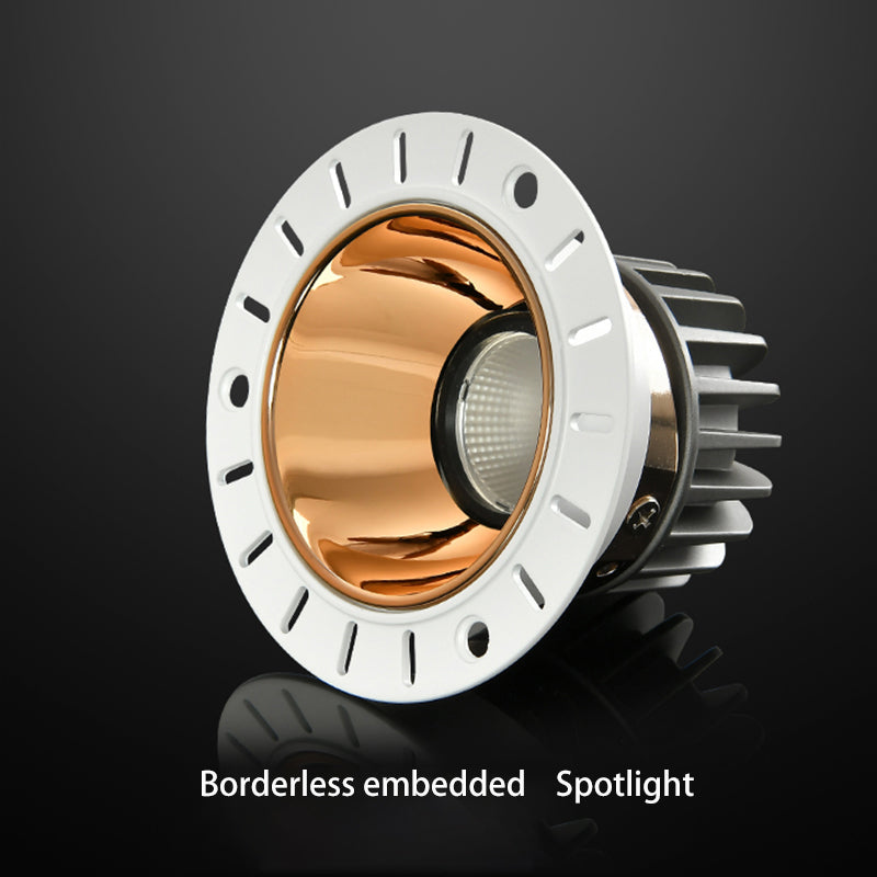 BRGT LED Spot Light Frameless Embedded Lights 7W COB Ceiling Lamp 85-265V Trimless Aluminum Recessed Downlight Indoor Lighting