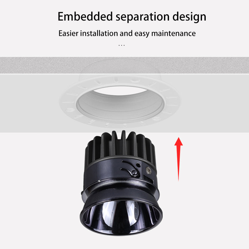 BRGT LED Spot Light Frameless Embedded Lights 7W COB Ceiling Lamp 85-265V Trimless Aluminum Recessed Downlight Indoor Lighting