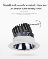 BRGT LED Spot Light Frameless Embedded Lights 7W COB Ceiling Lamp 85-265V Trimless Aluminum Recessed Downlight Indoor Lighting