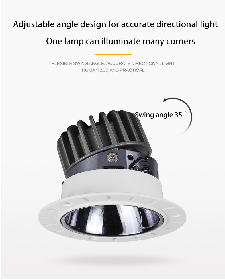 BRGT LED Spot Light Frameless Embedded Lights 7W COB Ceiling Lamp 85-265V Trimless Aluminum Recessed Downlight Indoor Lighting