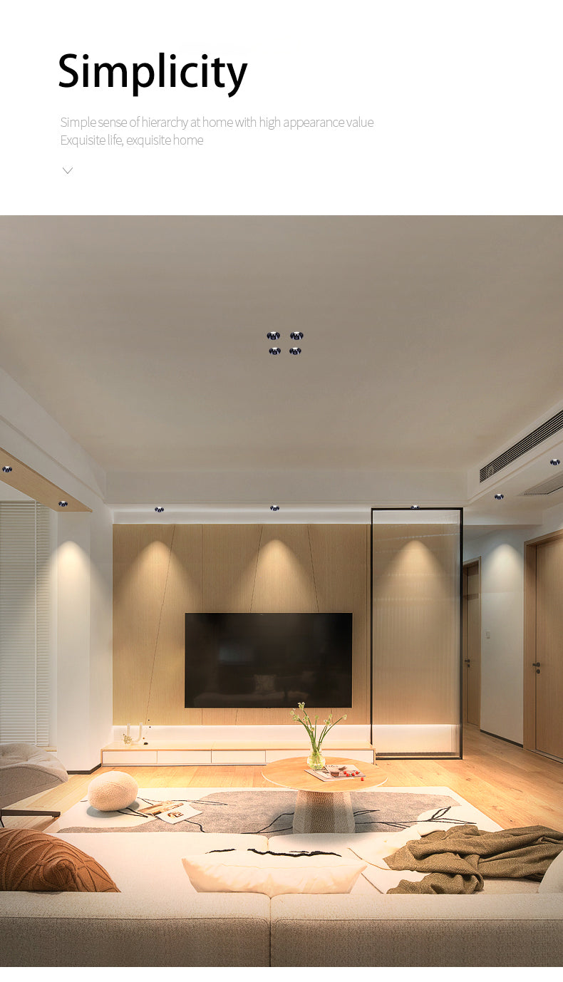 BRGT LED Spot Light Frameless Embedded Lights 7W COB Ceiling Lamp 85-265V Trimless Aluminum Recessed Downlight Indoor Lighting