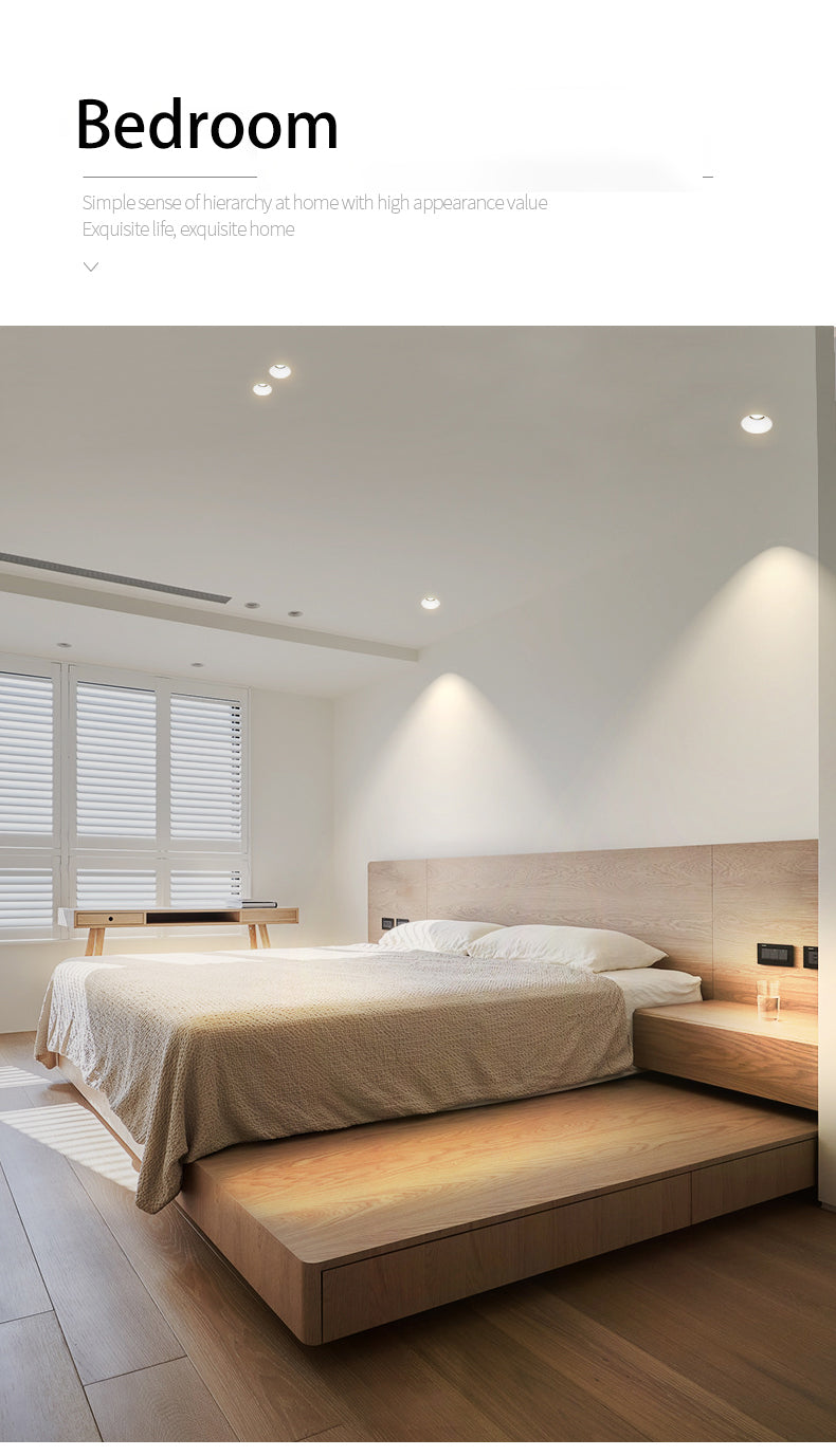 BRGT LED Spot Light Frameless Embedded Lights 7W COB Ceiling Lamp 85-265V Trimless Aluminum Recessed Downlight Indoor Lighting