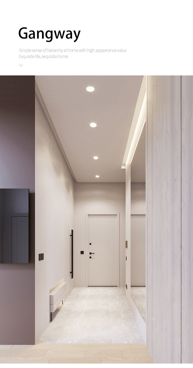 BRGT LED Spot Light Frameless Embedded Lights 7W COB Ceiling Lamp 85-265V Trimless Aluminum Recessed Downlight Indoor Lighting