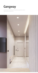 BRGT LED Spot Light Frameless Embedded Lights 7W COB Ceiling Lamp 85-265V Trimless Aluminum Recessed Downlight Indoor Lighting