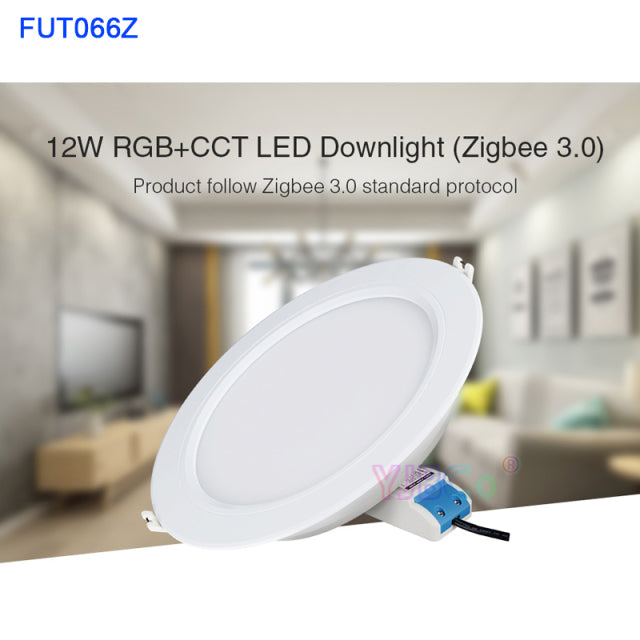Miboxer Zigbee 3.0 6W/12W RGB+CCT LED Downlight FUT066Z FUT068Z 2700-6500K Ceiling Light Round Panel lamp