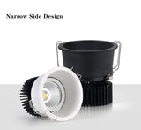 Narrow Side Downlight Embedded Led Ceiling Downlight Anti glare Recessed Ceiling Lamp Lighting 5W 7W 12W Dimmable For Home Room
